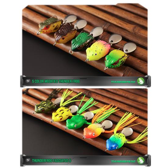 Topwater Frog Lures Set Realistic Appearance Sharp Hook Design Frog Artificial Soft Baits Freshwater Simulated Frog Lures
