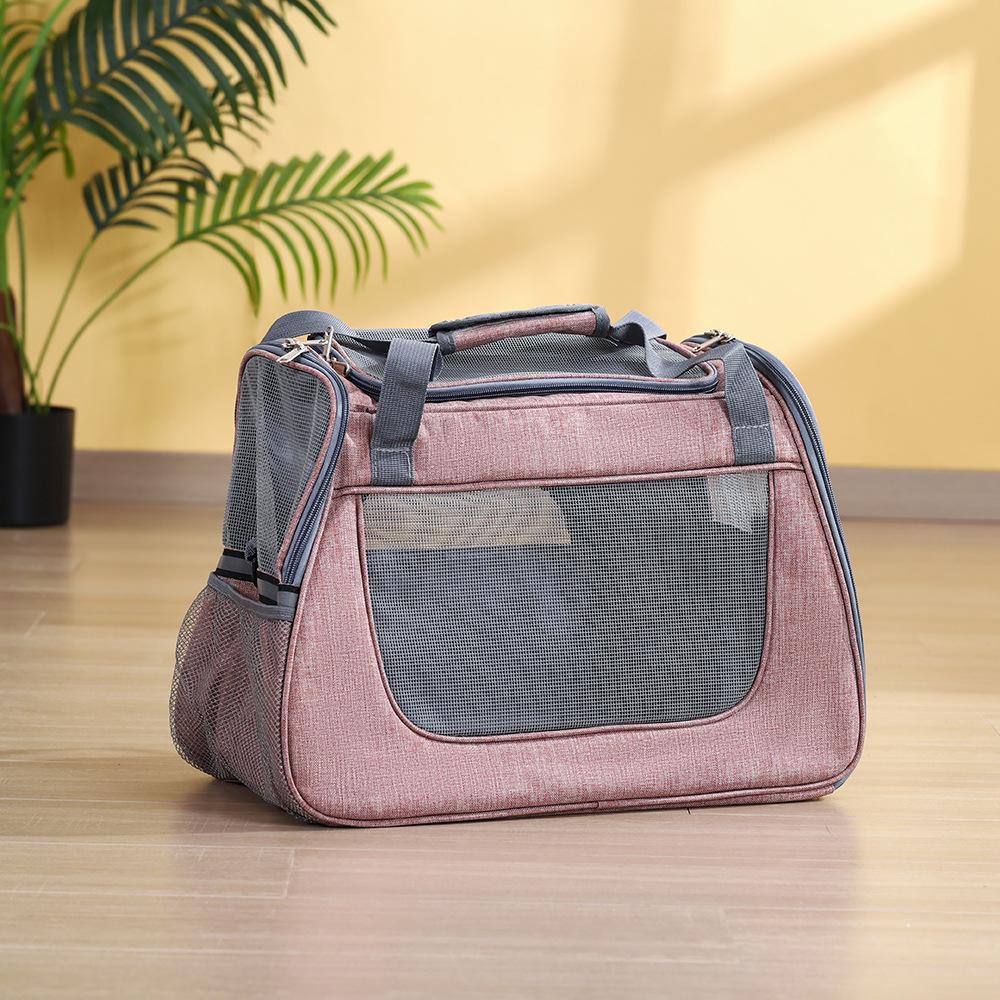 Portable Breathable Crossbody Cat Carrier: Lightweight, Fashionable Pet Travel Bag for Airline and Outdoor Use