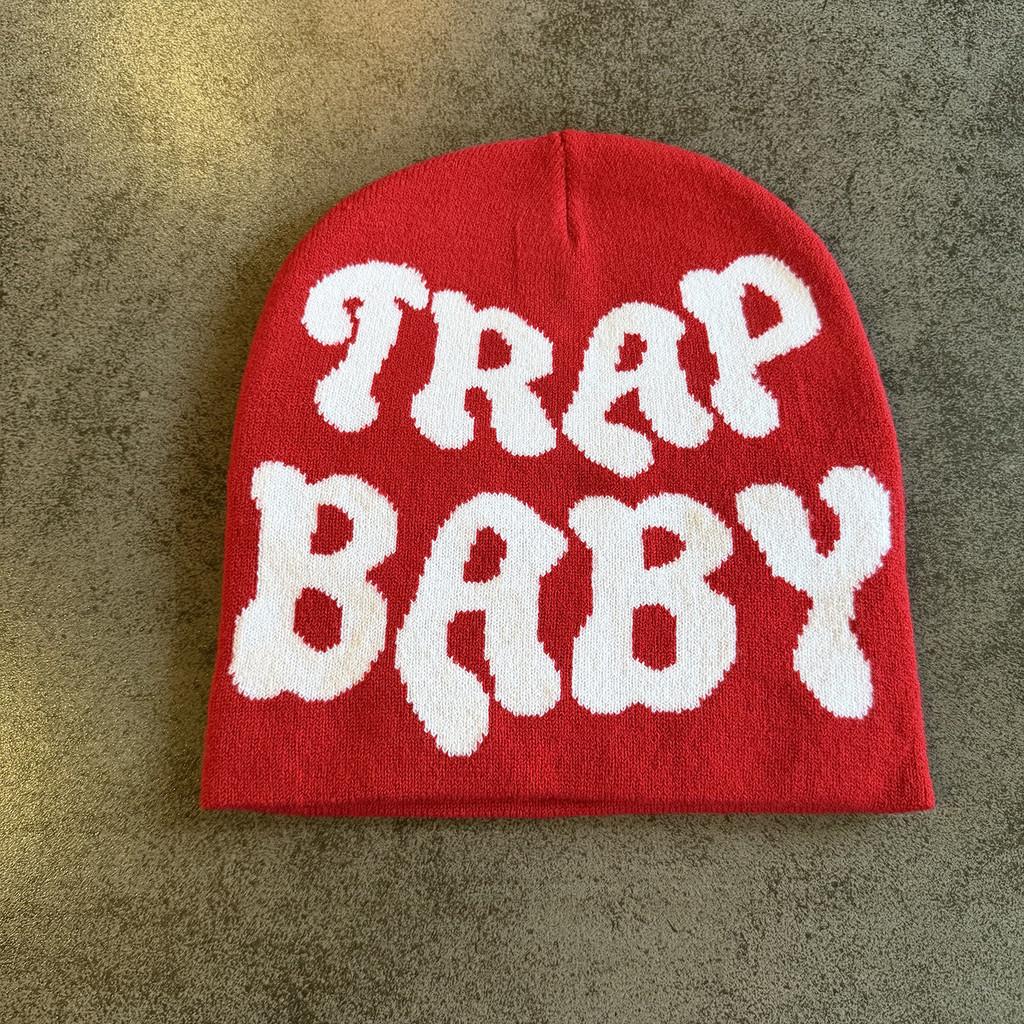 Knit Hat For Women With Letter Pattern Warm Casual Street Style красный