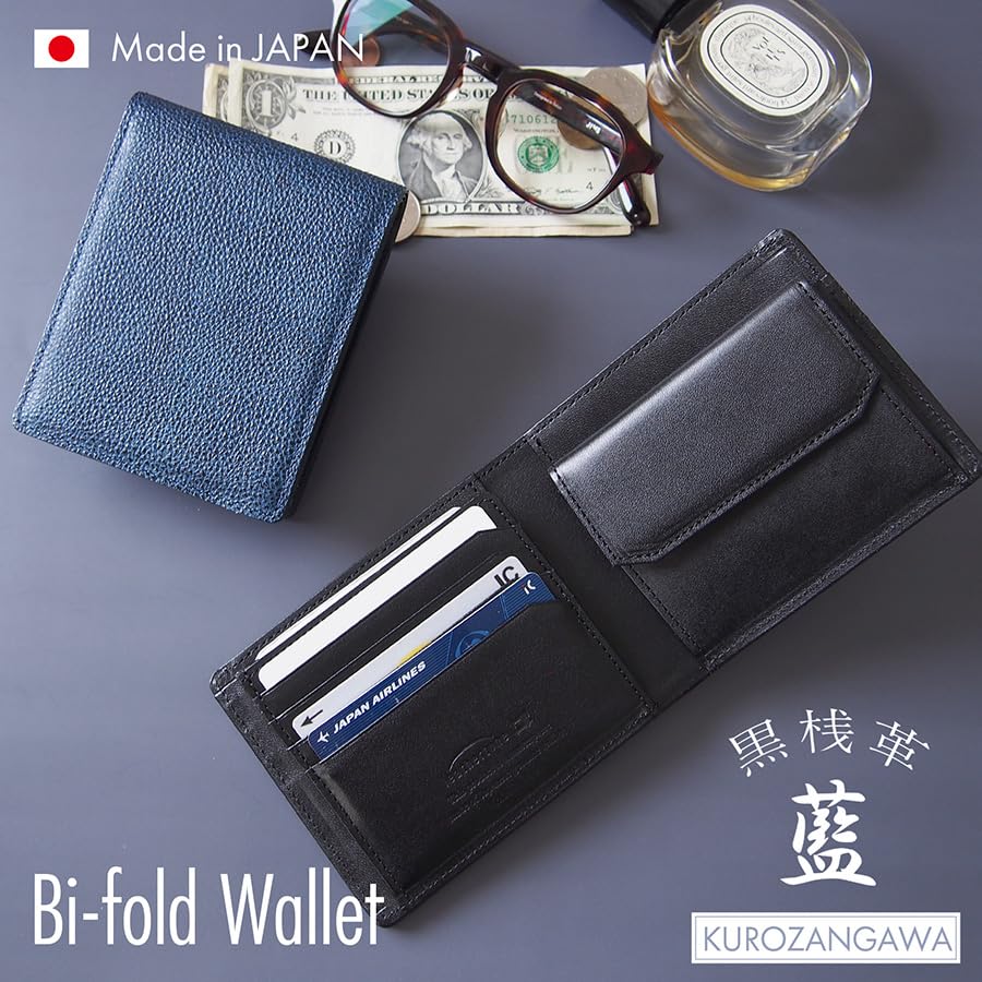 Made In Japan with Black Indigo Dyed and Tochigi This Bifold Wallet with a Single 4LT0022 and Is Crafted with the Finest Japanese [leathertone]