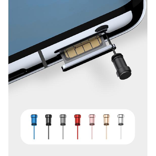 Type C Plug Dust Plug 3.5mm Earphones Jack Sim Card Pin USB Type-C Anti Dust Plug Accessories For Samsung iPhone Huawei Xiaomi2