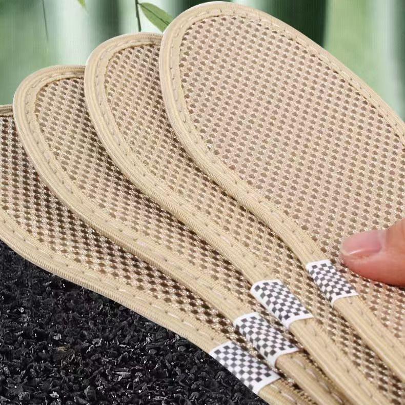 Nano Bamboo Charcoal Antibacterial Insoles - Deodorizing, Sweat-Absorbing, Anti-Mold, Breathable, All-Season.