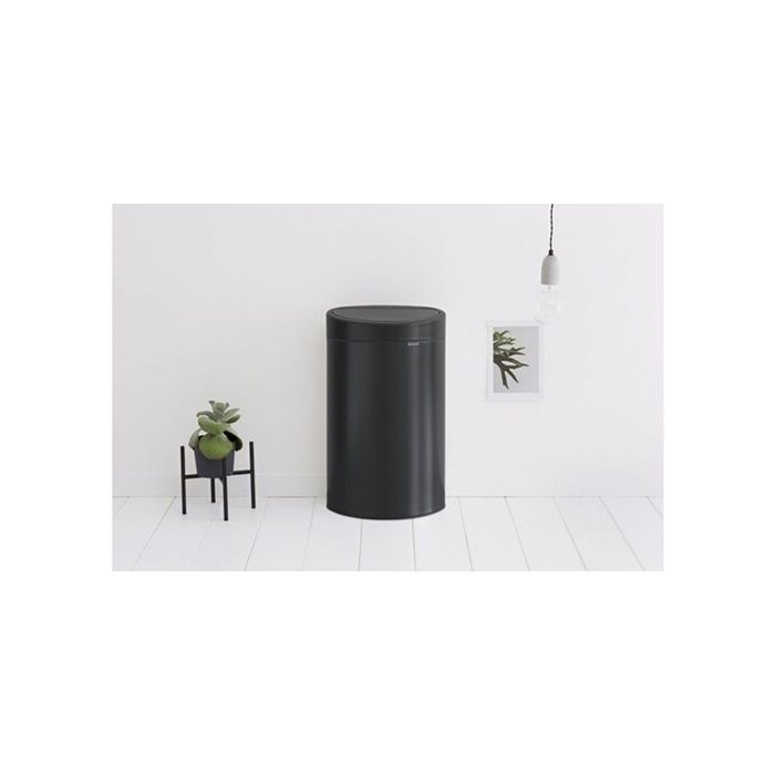 Brabantia poubelle touch bin - 40l - noir mat