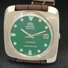 USED VINTAGE ORIENT AUTOMATIC 46943 JAPAN MENS GREEN COLOR DIAL WATCH a702211-5 R123-a702211