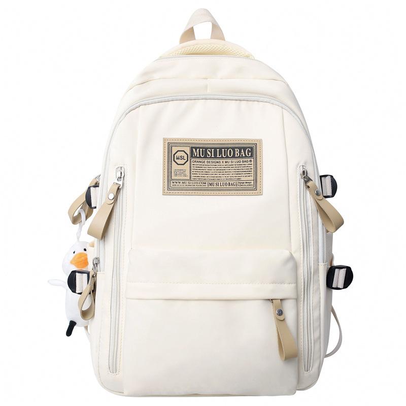School Bag Male Junior High School High School High School High Capacity College Student Middle School Student Computer Boys Backpack Girls Burden single pack белый