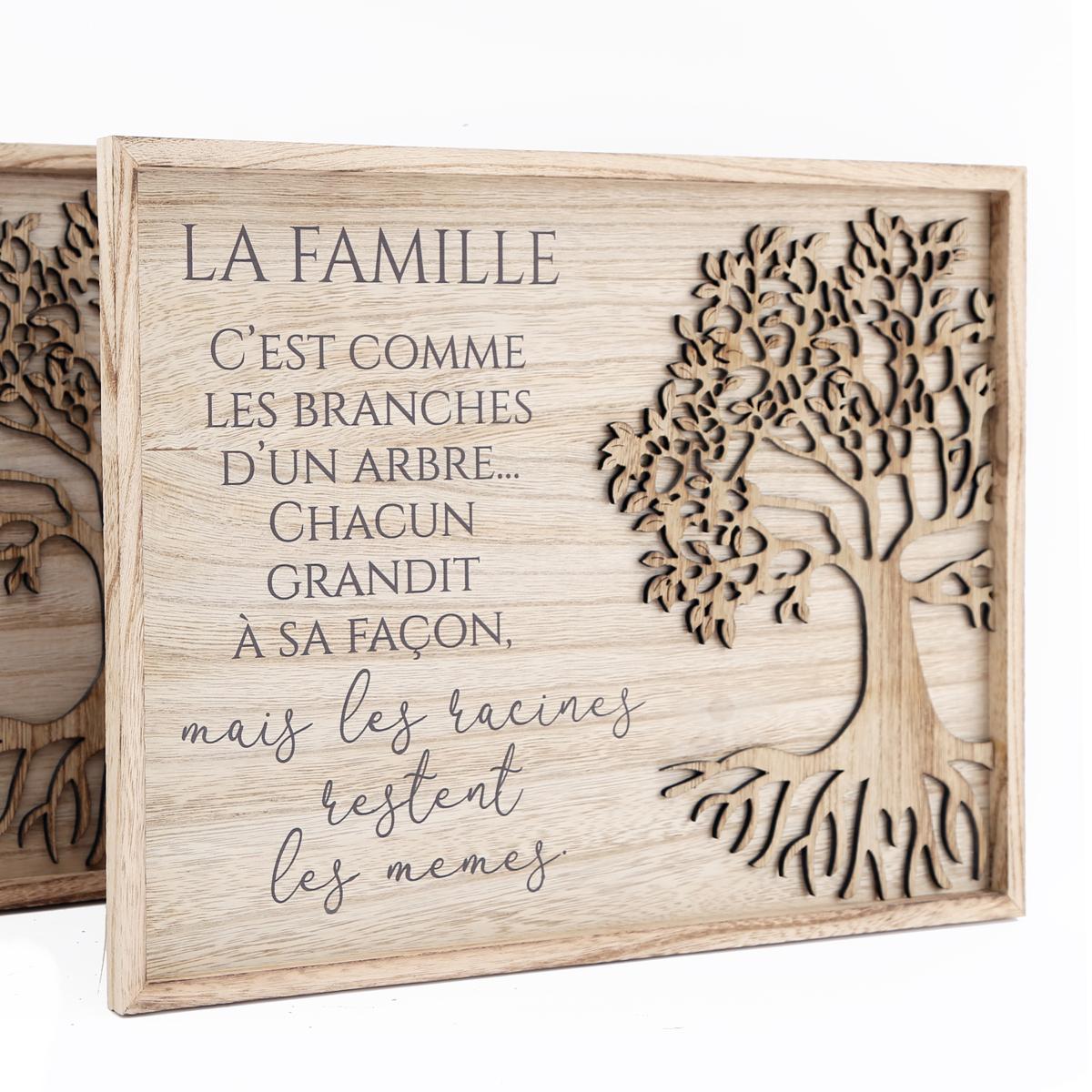 

Les Trésors De Lily [R8315] - Винтажная деревянная табличка Древо жизни - 40x30 см