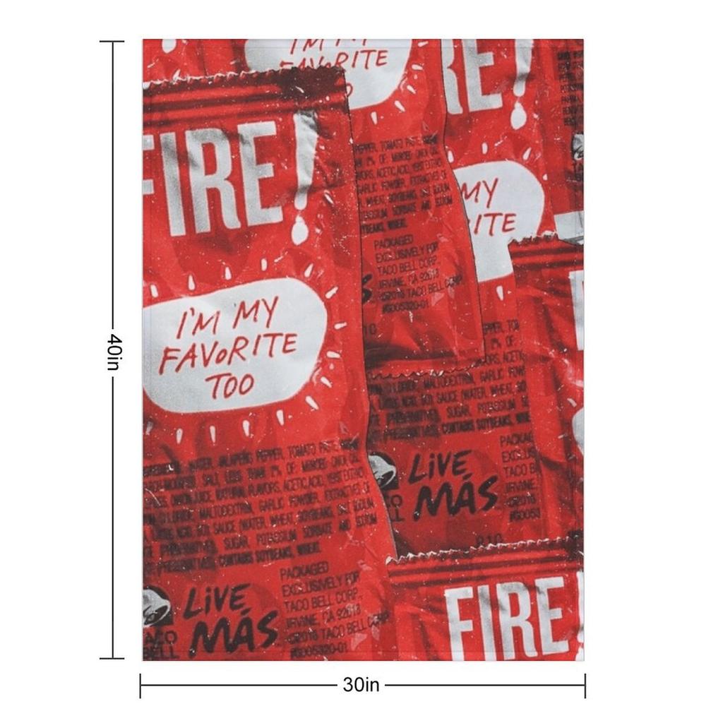 taco bell fire blanket Throw Blanket Warm Soft Plaid Sofa Quilt Soft Big Blankets