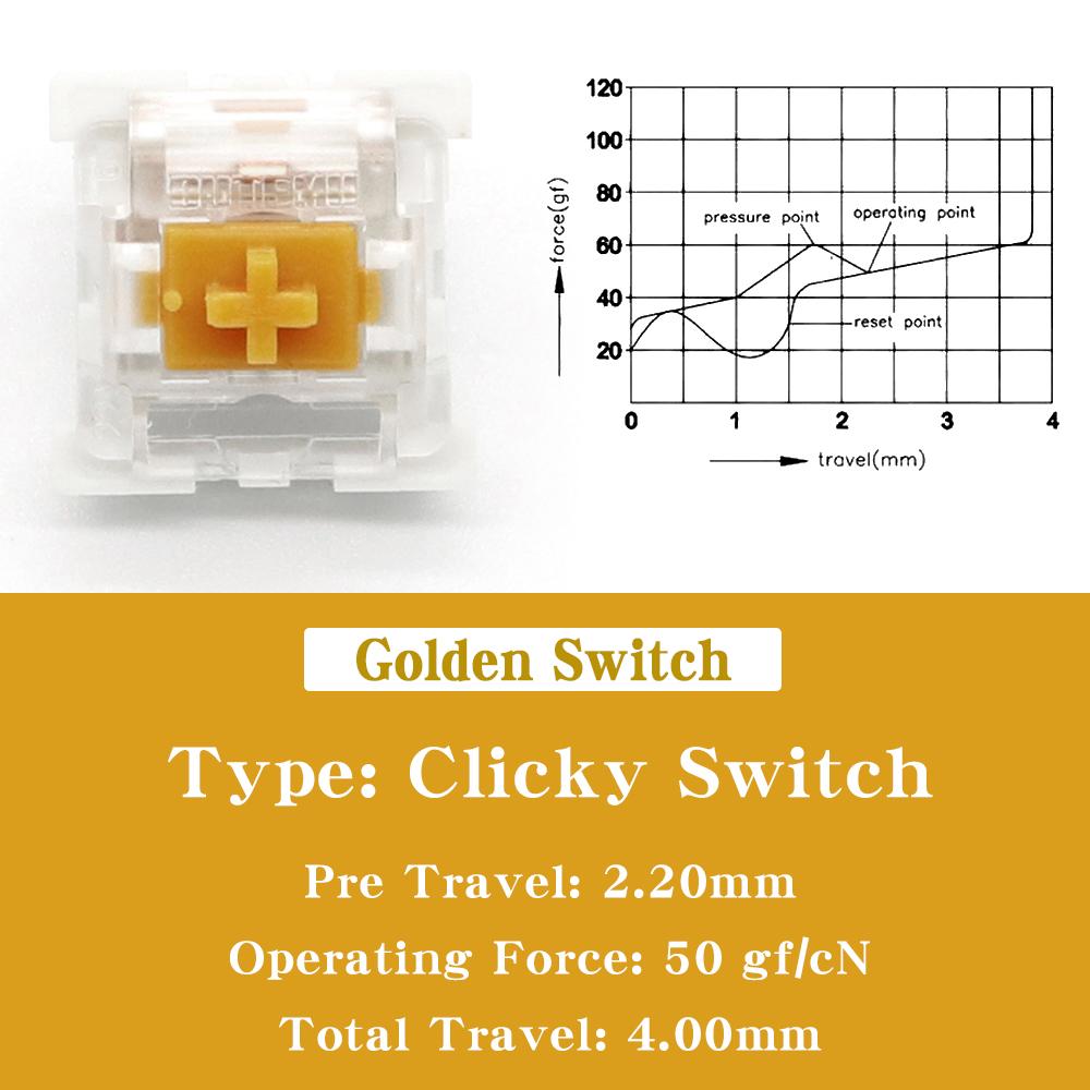 Outemu Switch for Keyboard 3Pin Linear Tactile Clicky Silent Switches for Mechanical Keyboards Gray White Red Blue Gaming Switch