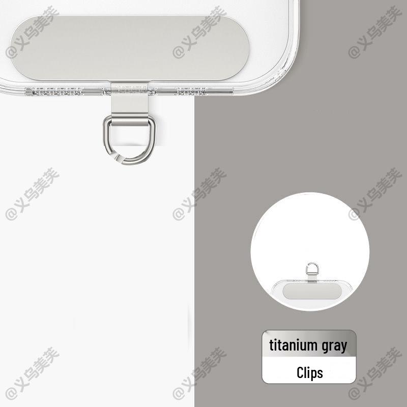 

Premium Stainless Steel Phone Lanyard Clip & Ultra-thin Metal Finger Ring with Spring Coil Hook