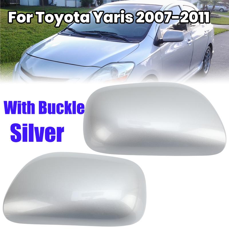 Rückspiegelabdeckung Kappe Für Toyota Yaris 2007 2008 2009 2010 2011 Silber Türflügel Seitenspiegel Abdeckung Kappe Autozubehör