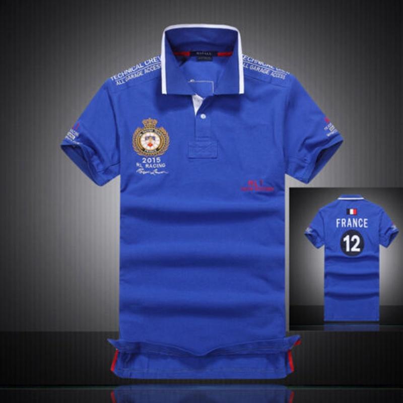 Nuova T-shirt da uomo a maniche corte Rl Racing Misto cotone Comodo Design classico