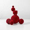 Nordic Modern Flocking Molecular Ball Sculpture Abstract Art Living Room TV Wine Cabinet Office Desktop Home Decoration Gifts