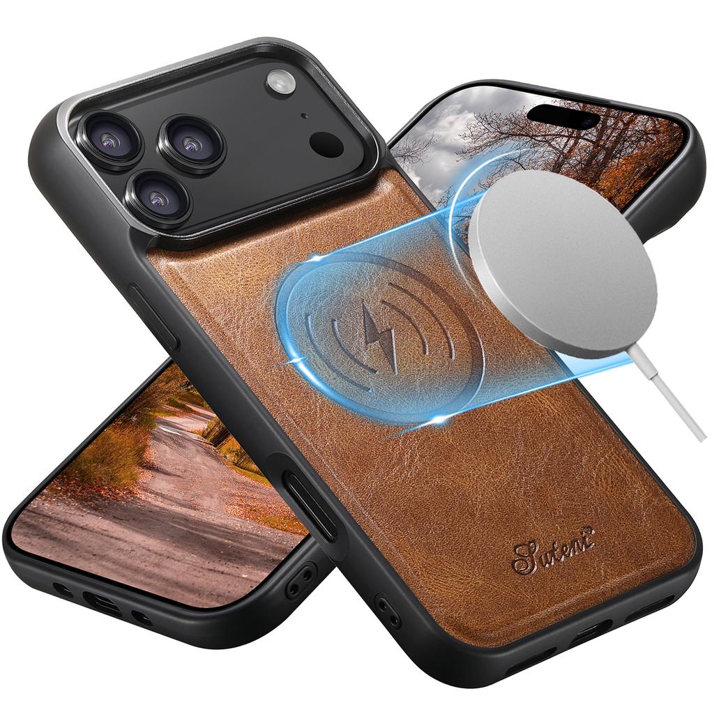 Luxury Faux Leather Oil Wax Phone Case for IPhone 17 Pro Max 16 Plus 15 14 13 12