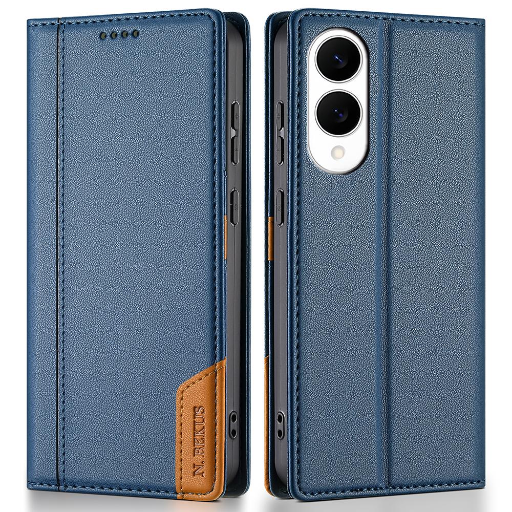 N.BEKUS P3 For Samsung Galaxy S25 Edge Case RFID Blocking Wallet Stand PU Leather Flip Phone Cover