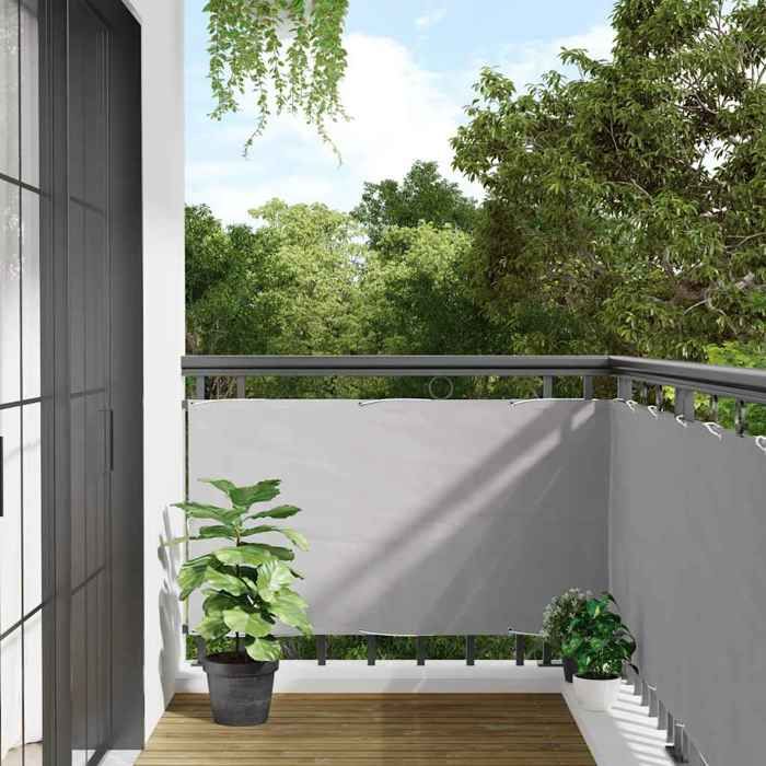 VidaXL Écran d'intimité de balcon gris 500x120 cm PVC, rouleau de clôture, bande de clôture, écran de clôture d'intimité 4005494