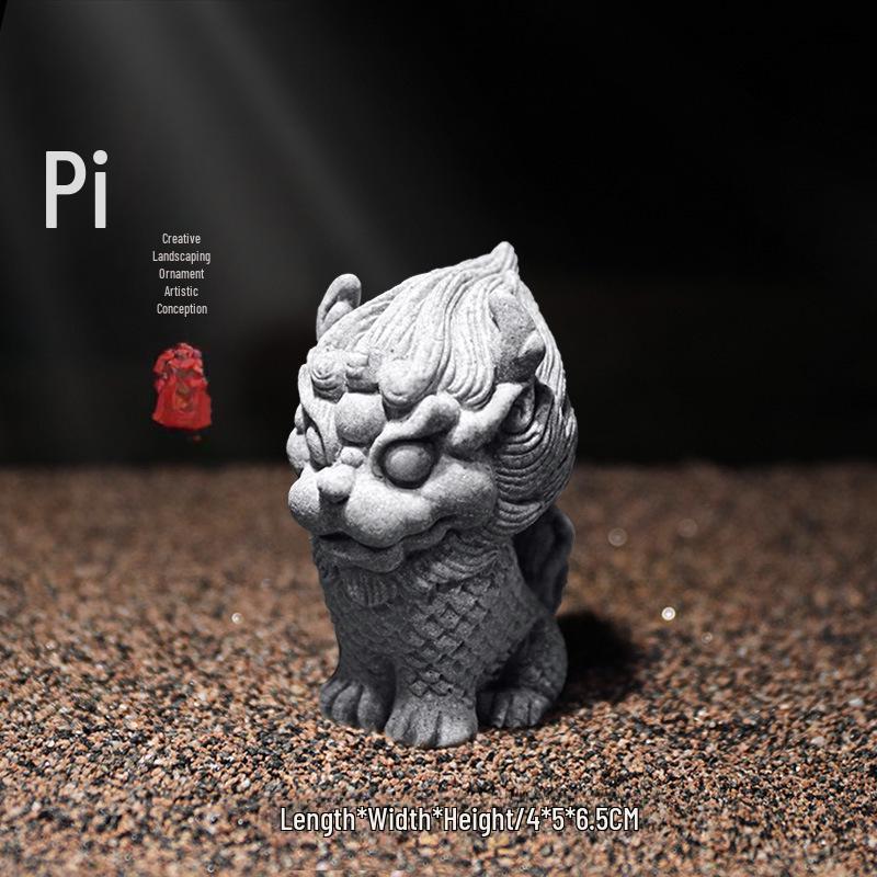 Statue de Bouddha en grès chinois - Décoration pour jardin intérieur et aquarium