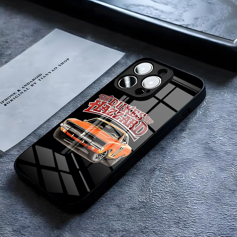 The General Lee Dukes Of Hazzard 01 Phone Case For IPhone 16 15 14 Pro 11 13 12 Mini XS XR Max 6 8 7 Plus SE Glass Cove