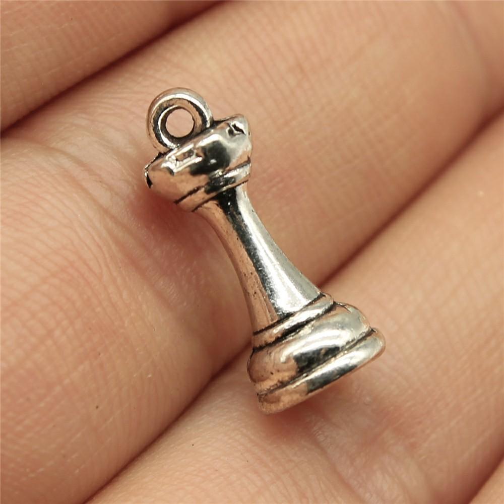 12pcs Chess Charms For Jewelry Making Zinc Alloy Chess Pendant Charms For DIY Fashion Jewelry Charms Making