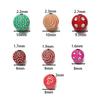 50/100Pcs 8/10mm Round mixed Colorful Acrylic Beads With Crystal Rhinestone Spacer Loose Bead for DIY Jewelry Making Accessorie