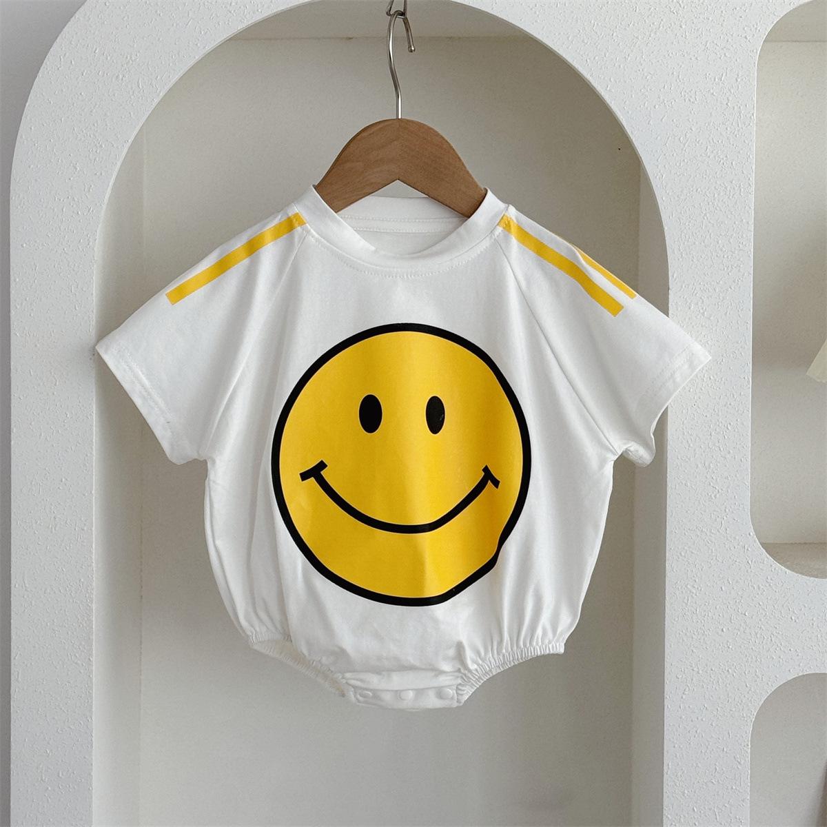 

Летний боди-треугольник: Милый дизайн с улыбающимся лицом для мальчиков и девочек, мягкий хлопковый ромпер #80 (6-10 months, 20 lbs)