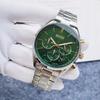 Hugo Boss 1513878 Men's Watch Silver/Gold Strap Green Dial 44 Mm + Box