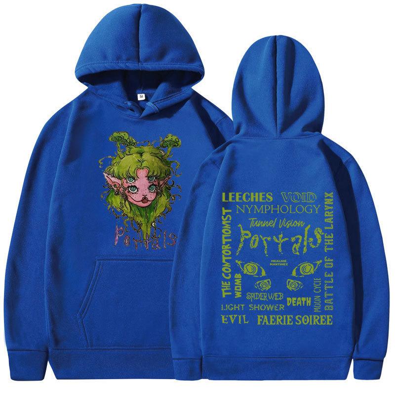 Sanger Melanie Martinez Portals hettegenser Harajuku-klær for menn Vintage gensere Uformell Langermet overdimensjonerte gensere Unisex