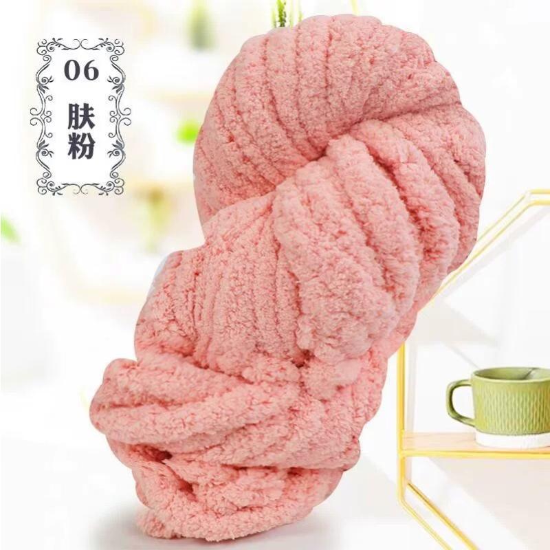 Thick Chenille Yarn for Blankets, Super Soft and Fluffy Giant Chenille-Style Polyester Yarn for Home Decor Projects