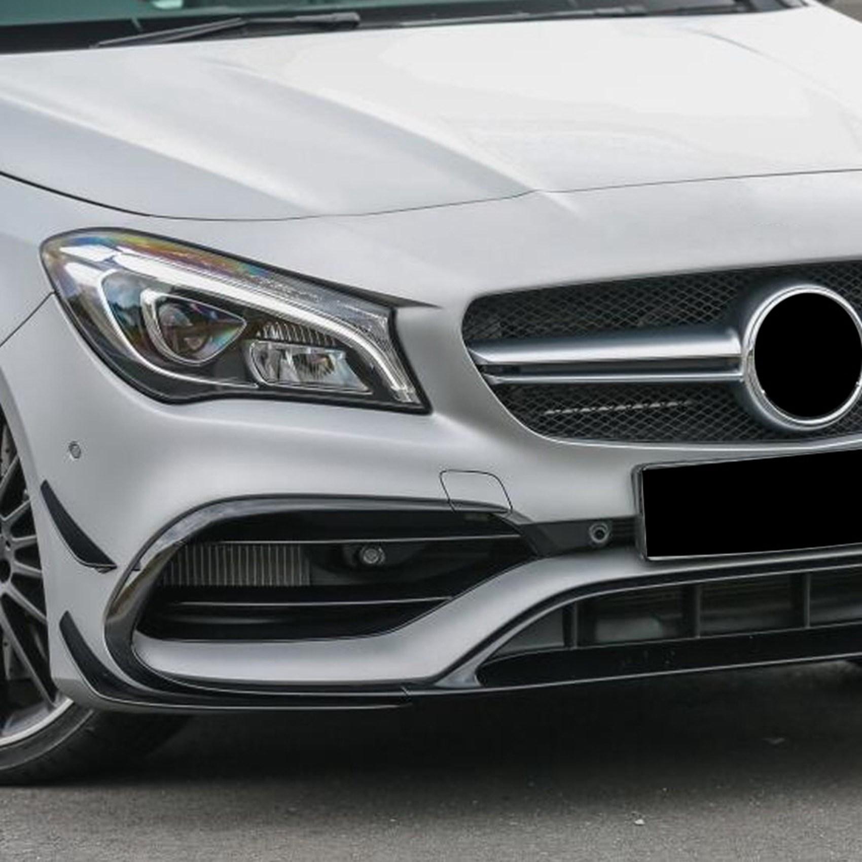 ABTU-Car Front Bumper Side Fog Light Splitter Spoiler For Mercedes BENZ CLA Class W117 C117 CLA45 CLA200 CLA220 AMG 2016-2018 NONE