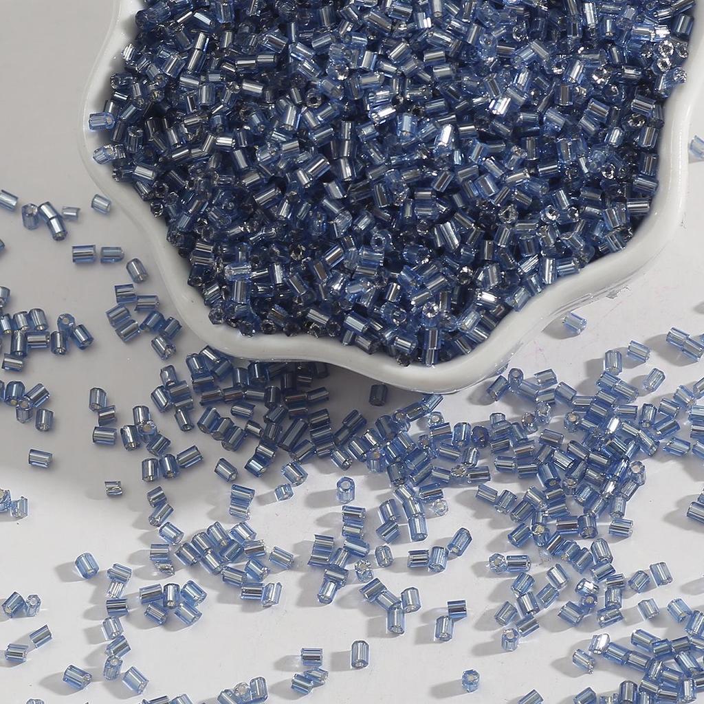 2mm Silver-Lined Glass Seed Beads: Handmade DIY Jewelry & Clothing Accessories, Transparent Loose Beads.