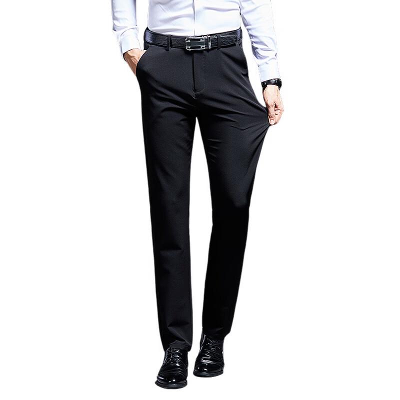 LangSha Men's Business Casual Stretch Trousers