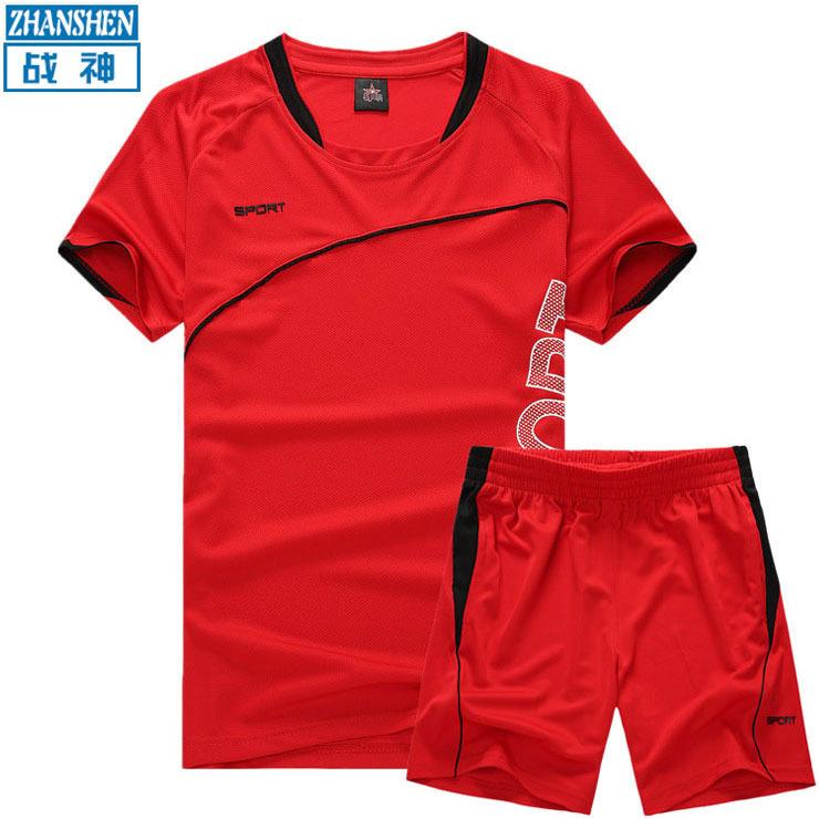 Football jersey set men's and women's printing [manufacturer wholesale/distribution] light version training jersey children's football jersey