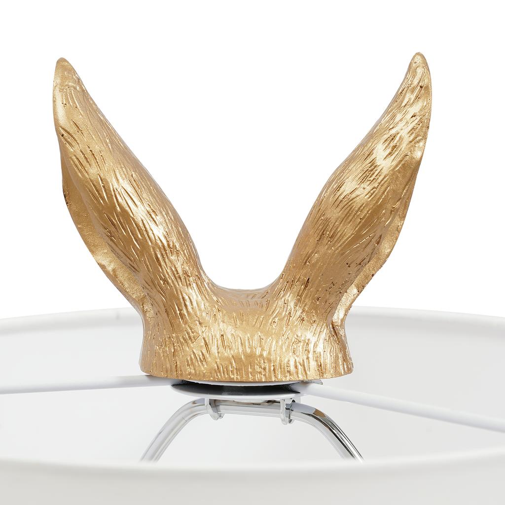 Golden Cute Rabbit-shaped Table Lamp Creative Bunny Desk Lamp Bedside Lamp Decorative LED Night Light with Push Button Switch