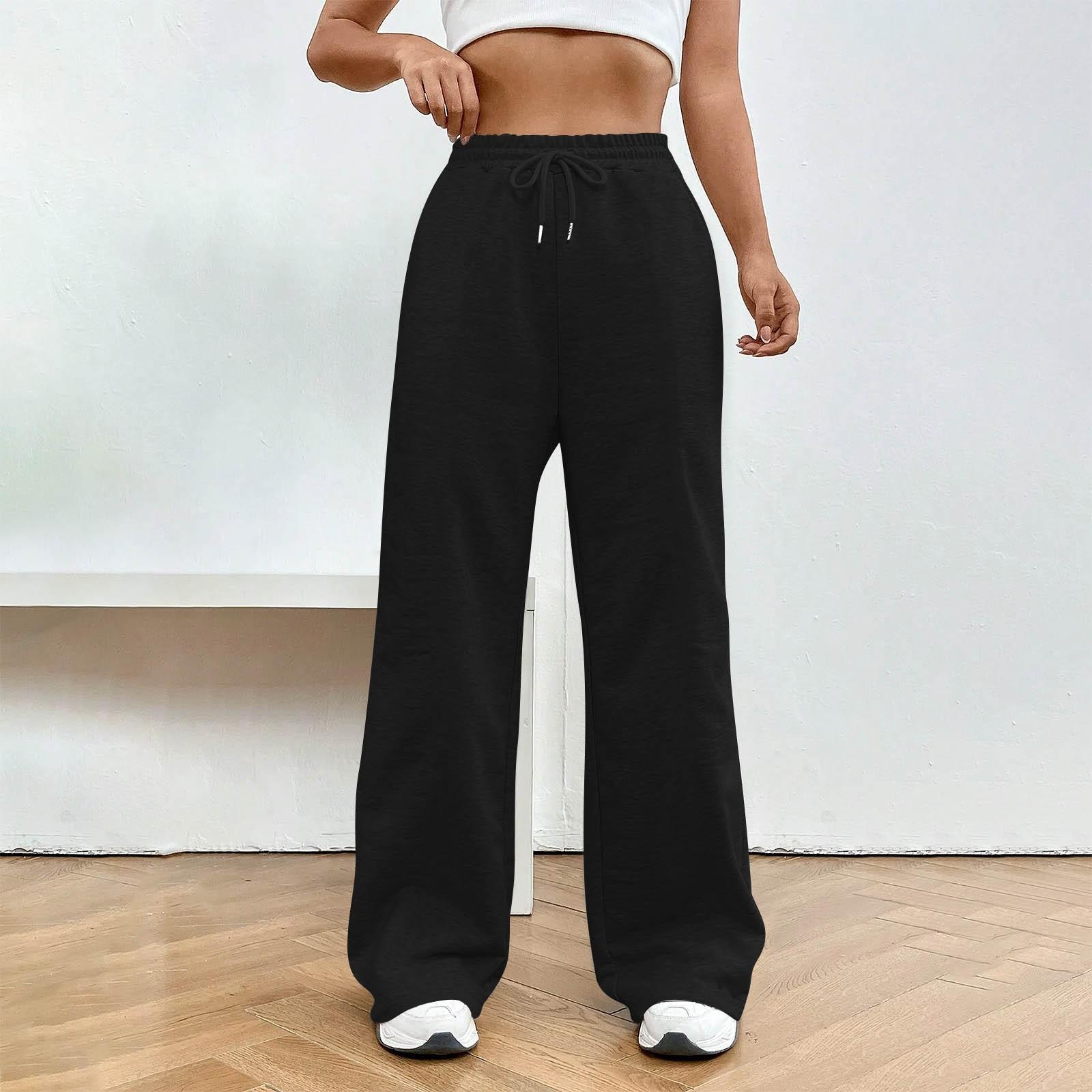 

Женские модные свободные брюки-карго с завязками на талии, однотонные, для отдыха L чёрный