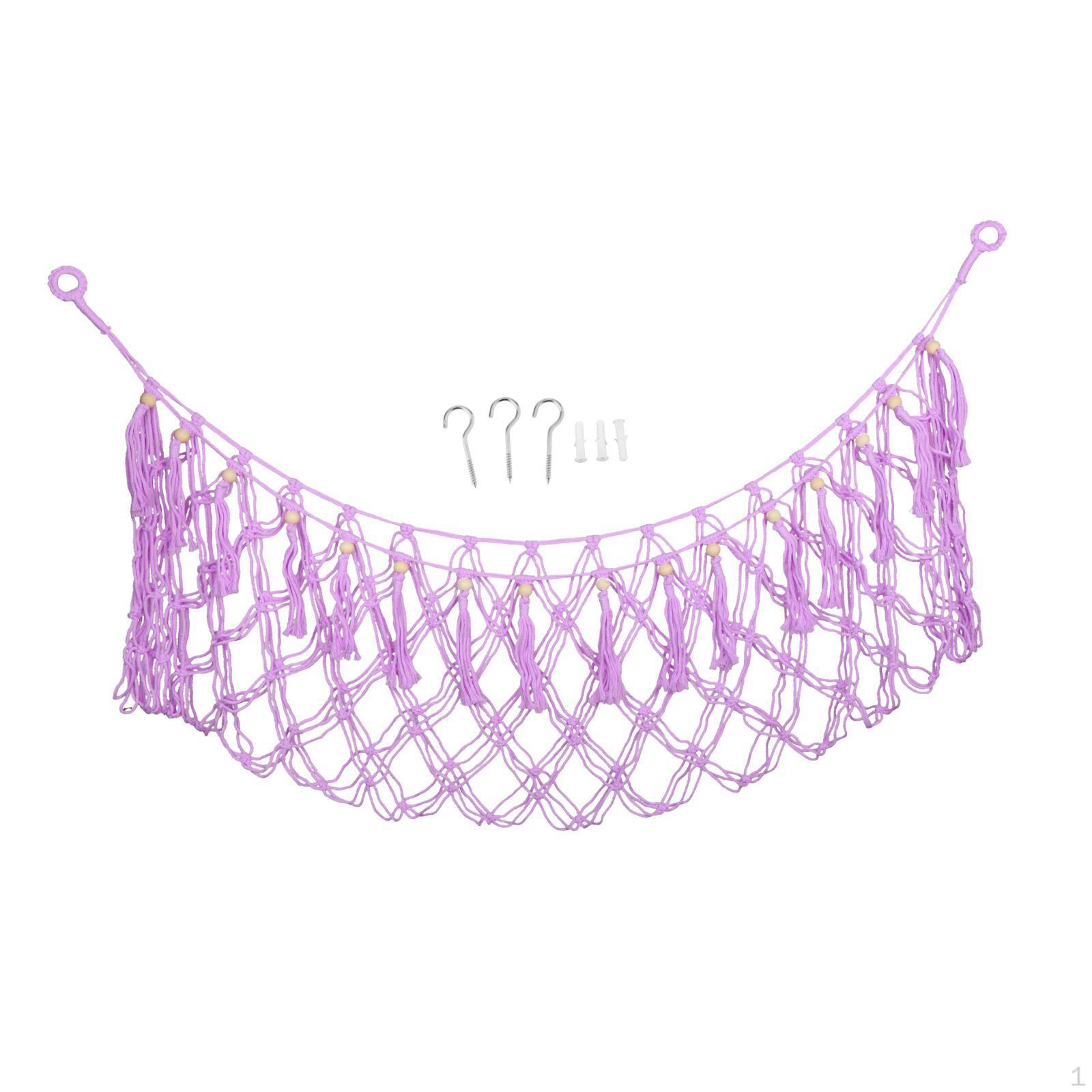 

Угловой подвесной органайзер для хранения игрушек, коллекция, простой в установке держатель для сетки фиолетовый