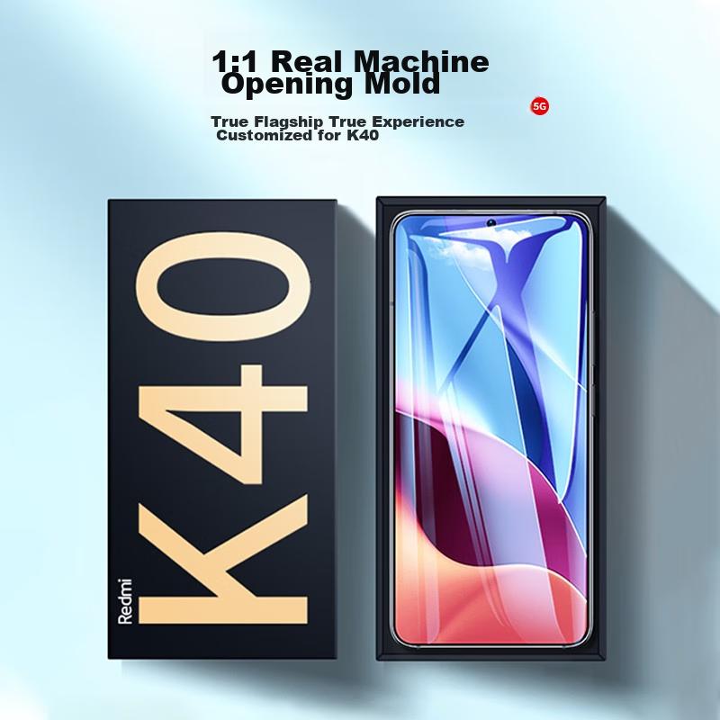 And Film SetRedmi K40 Pro Phone Case, K40 Transparent Tempered Glass, Full Protection Anti-Drop Series, Soft Case/translucent