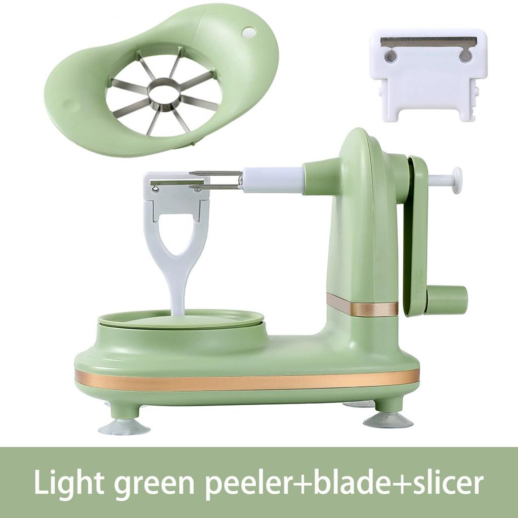 3-in-1Hand-cranked Rotating Fruit/Vegetable Peeler Stainless Steel Blades Apple Cutter Household Peeling Machine Kitchen Gadgets