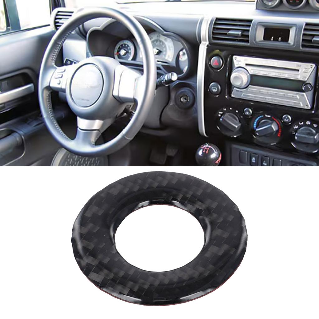 Auto-Innendekoration, Zündschalterring aus Kohlefaser, Autoverschönerung, einfache Installation, Epoxidbeschichtung, FJ Cruiser 2007–2024