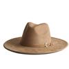 Classic Camel Suede Hat Wide Brim  New Fedora Hat Men Women Autumn Winter Felt Hats Classic Church Fedoras Chapeau Sombrer