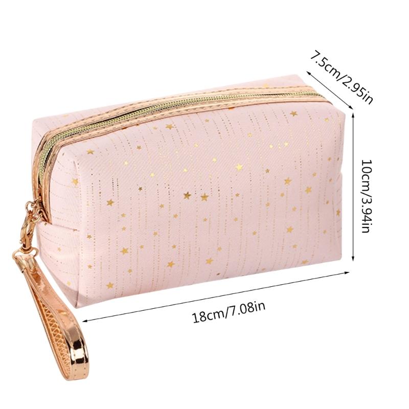 Women Star Decoration Cosmetic Bag Soft Make Up Storage Bag Travel Makeup Toiletry Package Bag Organizer Pouch Case