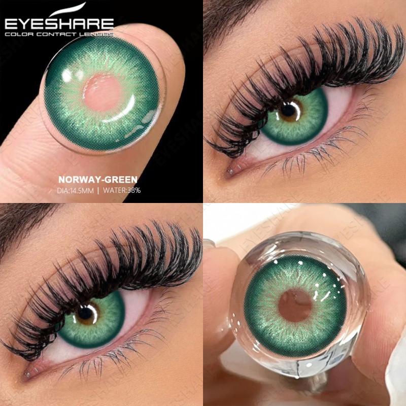 EYESHARE 1 Pair PATTAYA Brown Contact Lenses for Eyes 14.2mm Natural Lenses Yearly Use Cosmetics Pupil