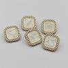 Coco Style UV-Plated Resin Square Chain Buckle with Irregular Shape