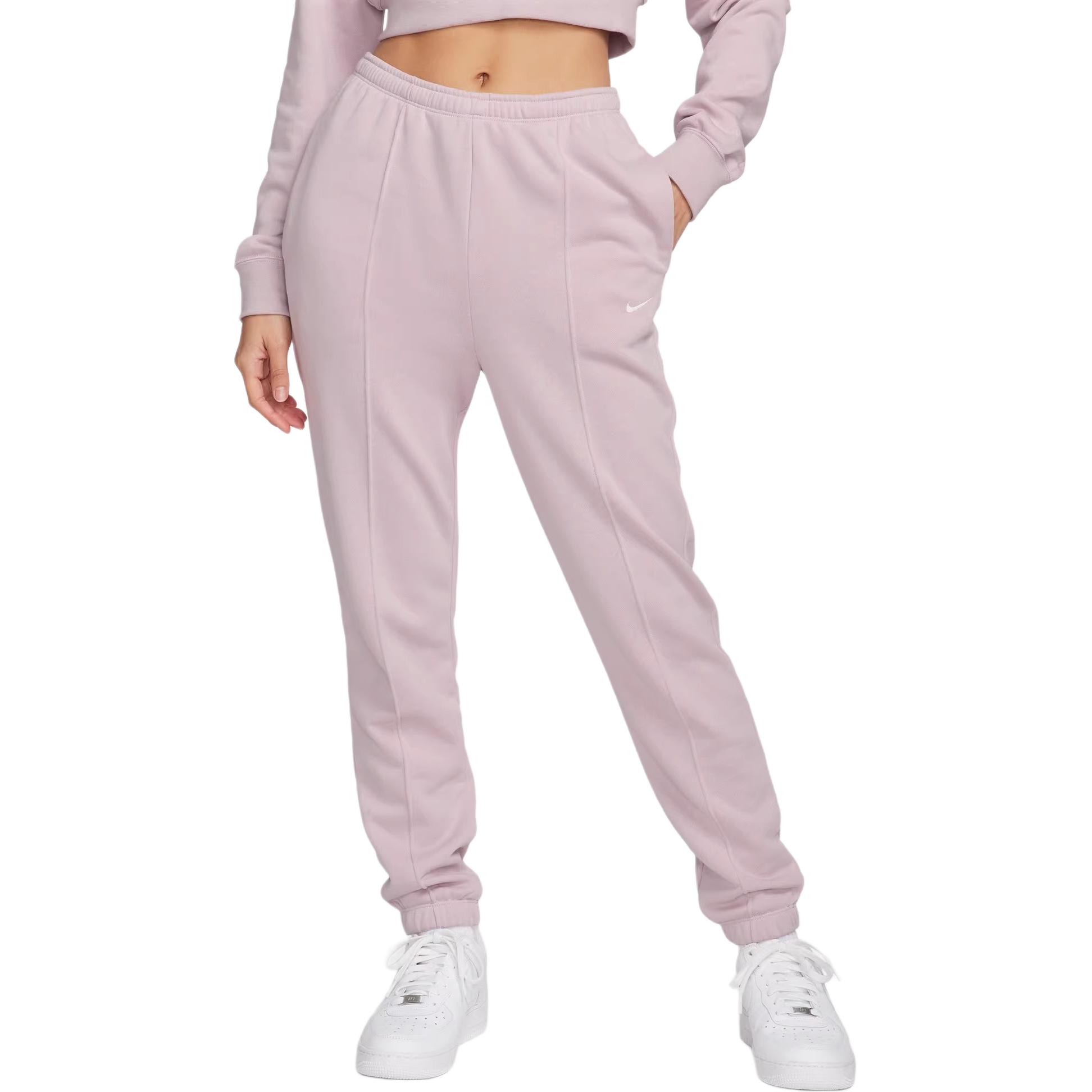Женские розовые вязаные спортивные штаны Nike L