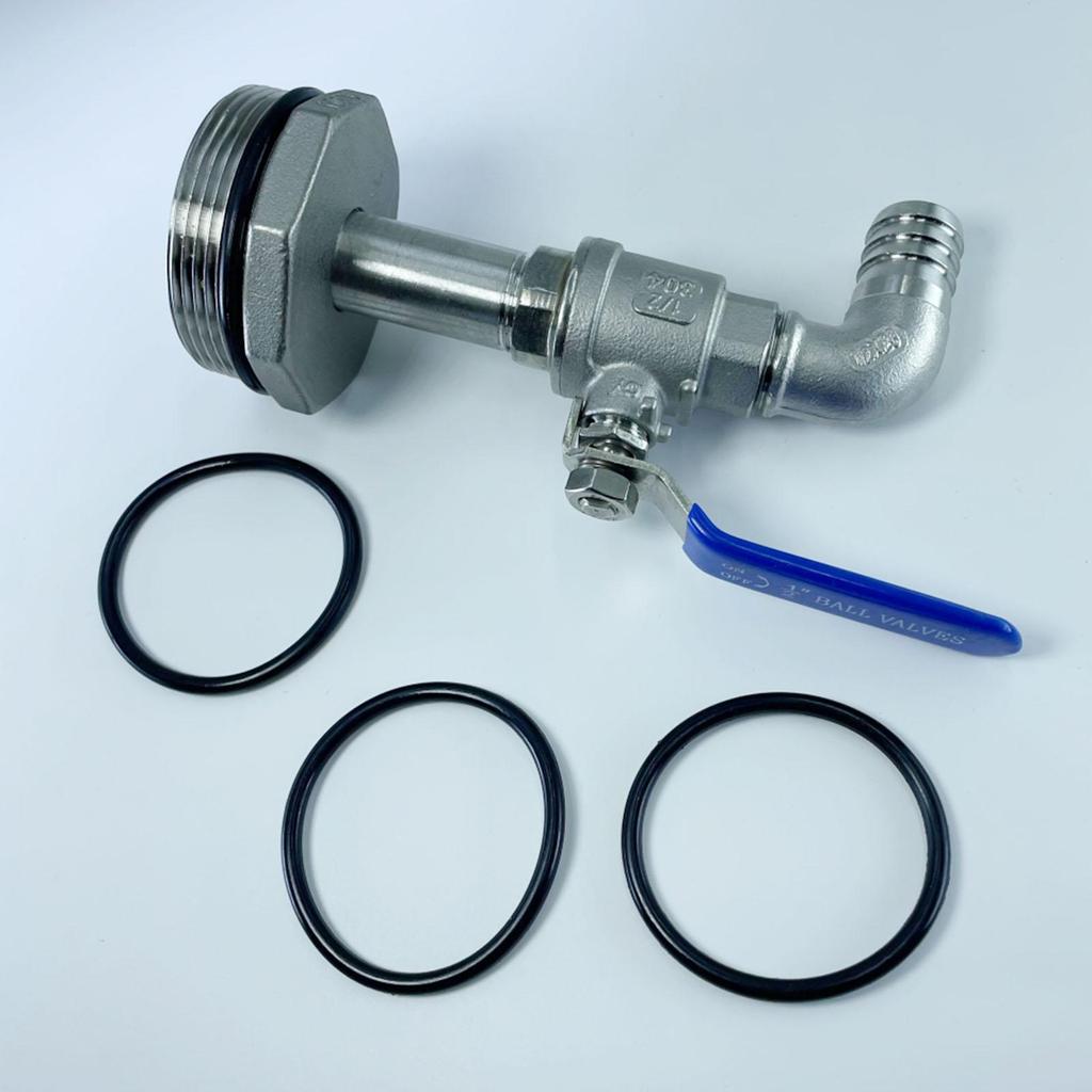 Drum Faucet Dn50 Stainless Steel 90 Degree 2" Stainless Steel Barrel Faucet