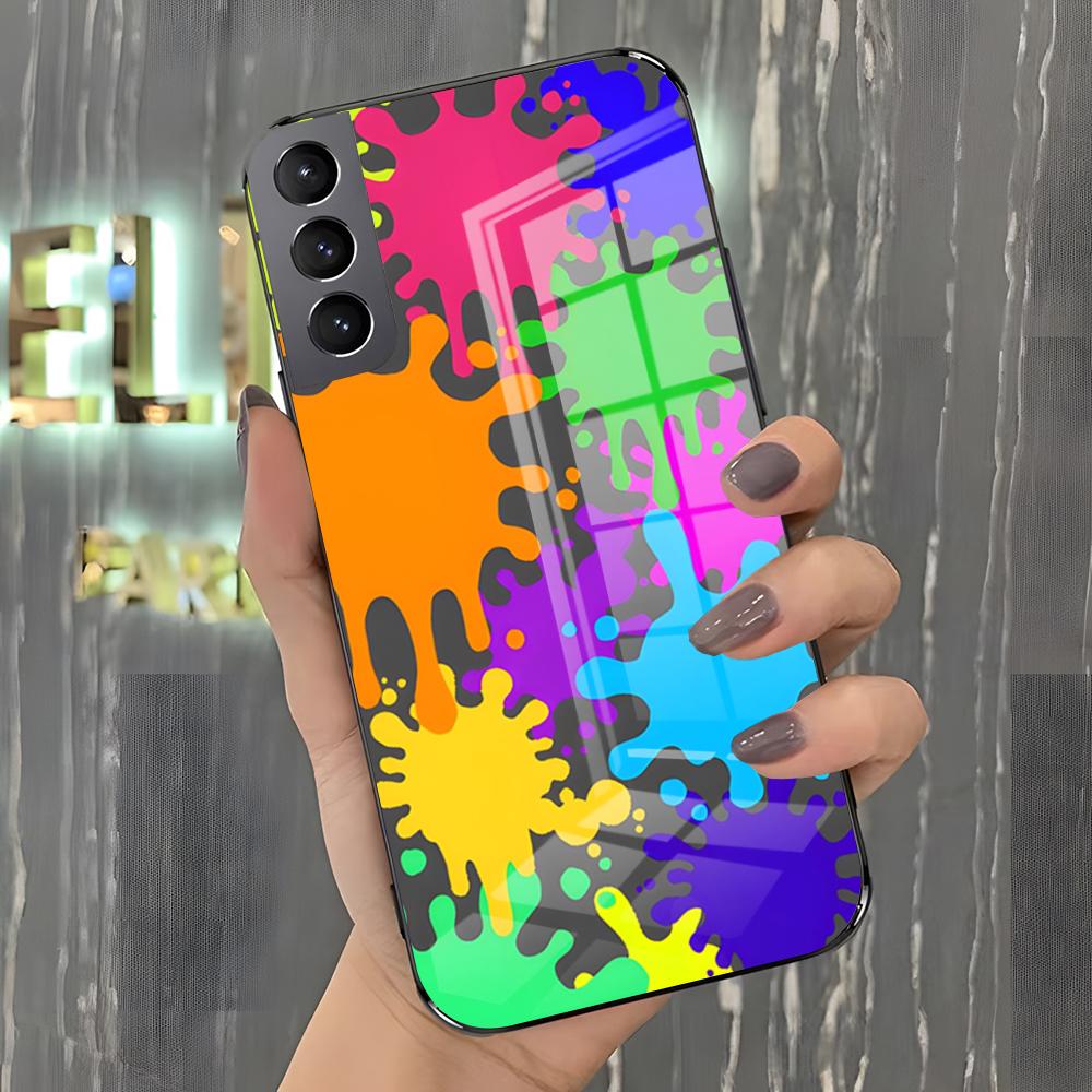 

Игровой чехол для телефона S-Splatoon для Samsung S26 S25 Plus S20 S20 Plus S22 Ultra S23 FE S21 Plus S21 Ultra Стеклянная крышка Samsung S24 FE
