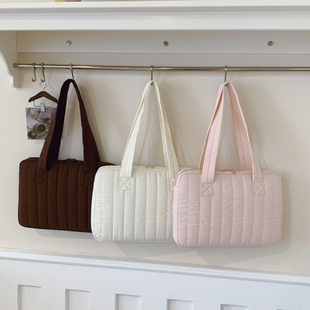 Solid Color Laptop Shoulder Bag Large Capacity Laptop Handbag New Tablet Sleeve Case Travel