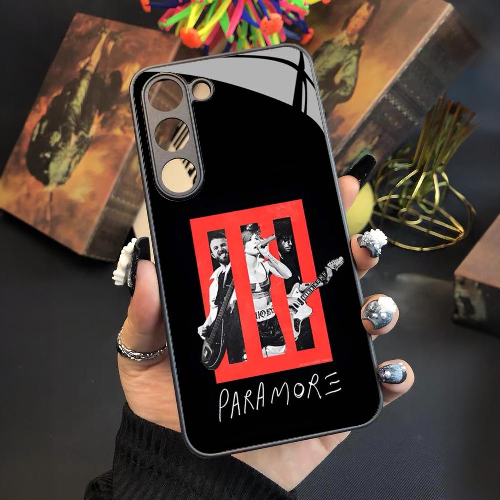 COOL Paramore Orange Phone Case For Samsung Galaxy S25 S24 S23 S22 S20 S21 Note20 Ultra Plus Fe Colored Silver Cover