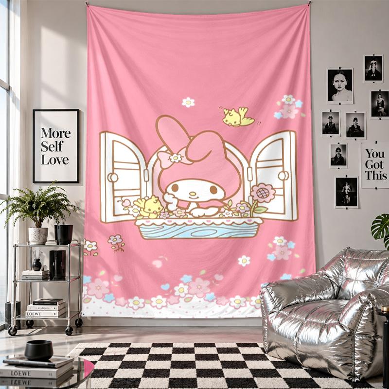 Wall TapestryMy Melody Art Hanging Cloth Decorative Background Cover for Room Decoration