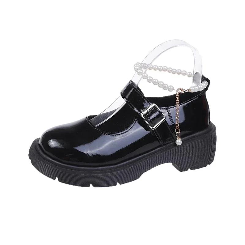 Lolita Shoes Japanese Mary Jane Shoes Women Vintage Girls Students JK Uniform Platform Shoes Cosplay High Heels Plus Size