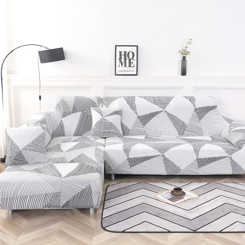 Spandex Corner Sofa Covers for Living Room Elastic Spandex Couch Cover Stretch Slipcovers L Shape Sofa Need Buy 2pcs Sofa Cover