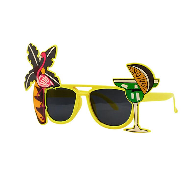 1pc Hawaii Tropical Party Sunglasses Flamingo Hawaiian Luau Pool Beach Party Decoration Supplies Pineapple Funny Glasses